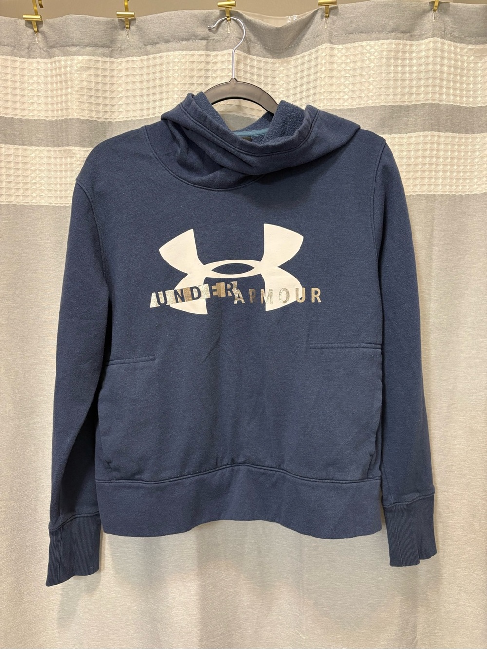 Under Armour Navy Blue Women's Logo Hoodie Sweatshirt